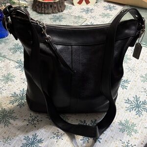 Coach Black Leather Crossbody Bag